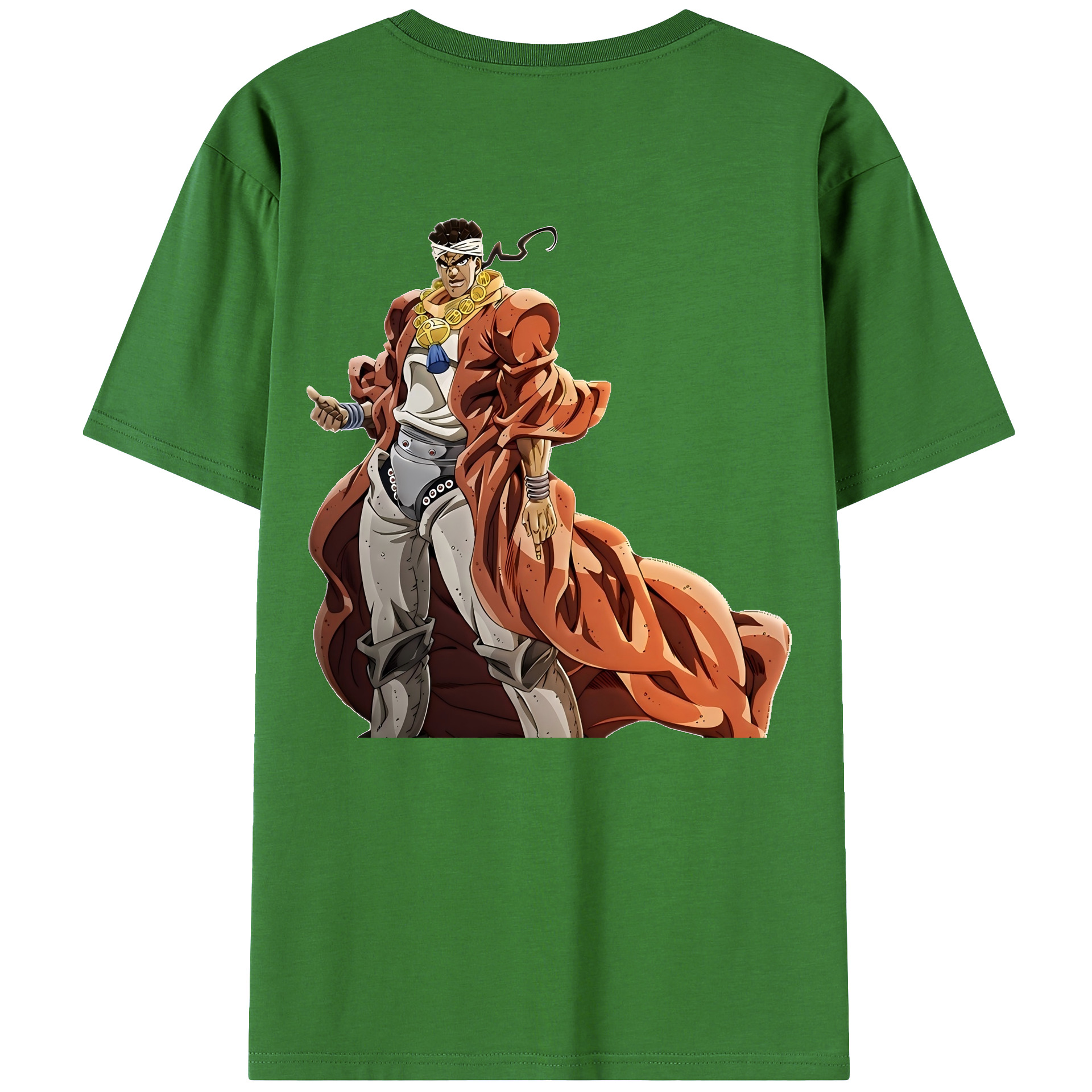 （画像用） ジョジョの奇妙な冒険 ムハンマド?アブドゥル JoJo's Bizarre Adventure Muhammad Avdol レディース半袖Tシャツ(バックプリント)
